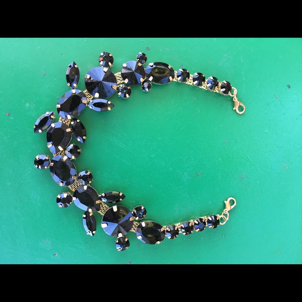 Black Crystal Chocker Extender - image 1